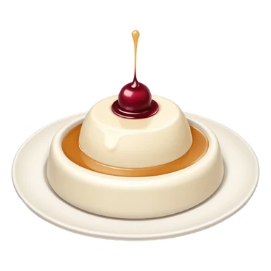 panna cotta on dish sticker