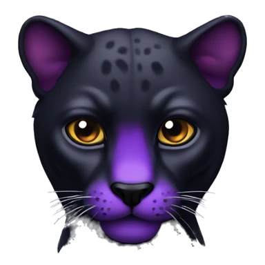 Animal pantera negra con ojos morados sticker