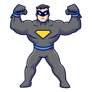 superhero man with multiple arms sticker