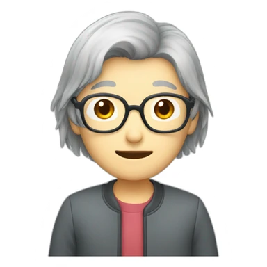 Chinese grey hair wear glasses held Taiwan flagup sticker