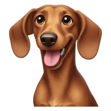 happy dachshund sticker