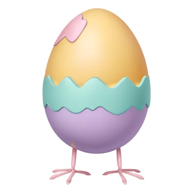 Easter egg with legs sticker