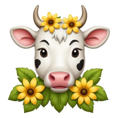 flower + Indian cow sticker