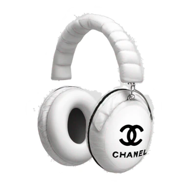 Chanel logo earmuffs white sticker