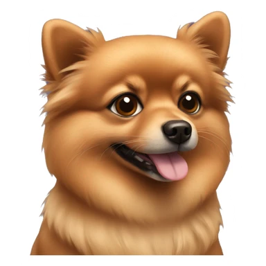 A small brown Pomeranian. sticker
