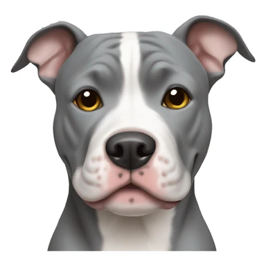 Grey and white pitbull sticker