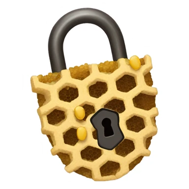 Lock made of bees sticker
