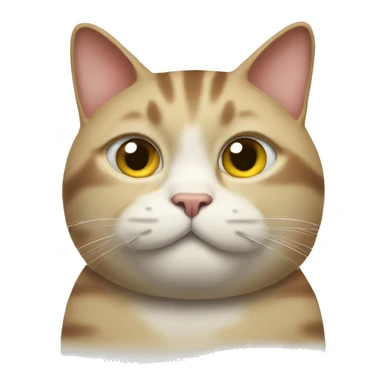 Fat cat with butter on whiskers  sticker