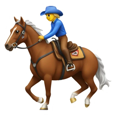 Barrel racing horse sticker