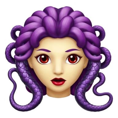 Hazme una medusa con piel de uva morada sticker