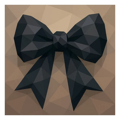 gothic bow, polygonal style sticker
