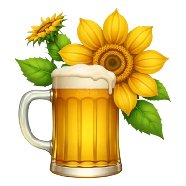 Girasol con chela sticker