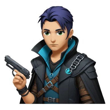 shadowrun technomancer raven male sticker