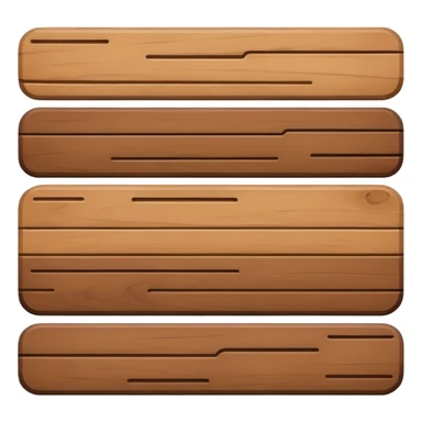 one cartoon like wood plank sticker