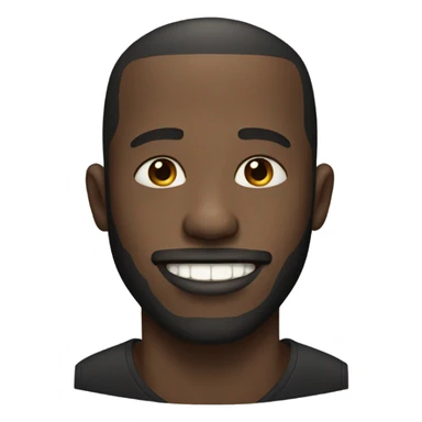 Black male with a beard and chip tooth sticker