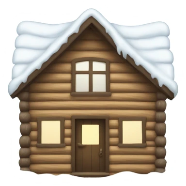 winter cabin sticker