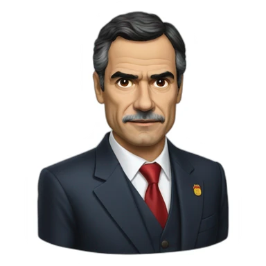 Hyperrealist pedro sanchez president spain sticker