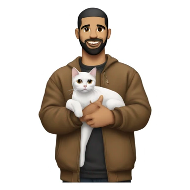 Drake holding a cat sticker