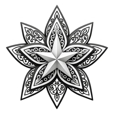  calligraphy star drawing sticker