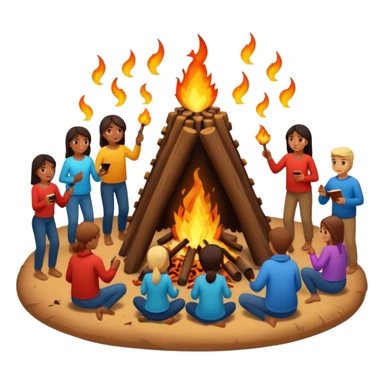 Bonfire Night with music sticker