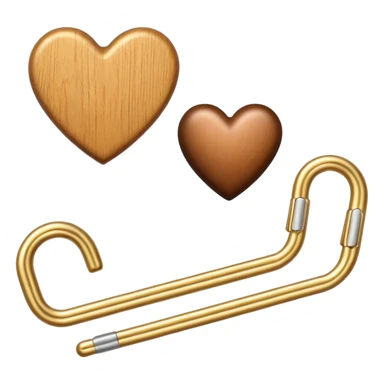 one gold paperclip and one brown heart on top sticker