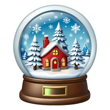 vintage snow globe sticker