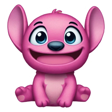 pink stich  sticker