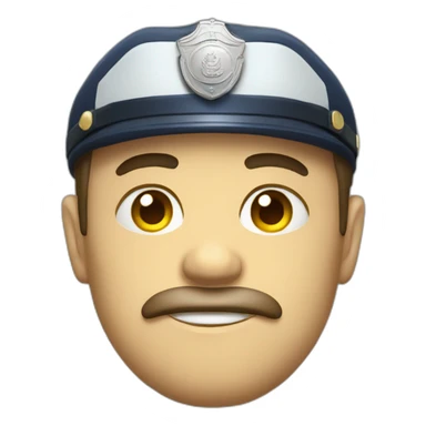 French policeman with a nasty look sticker