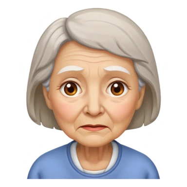 old lady embarrassed sticker