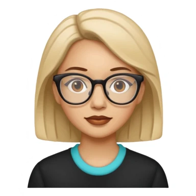 Mujer con lentes sticker