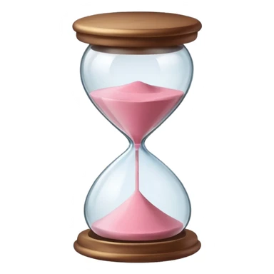 sablier rose sticker