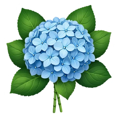 Bouquet of light blue hydrangeas  sticker