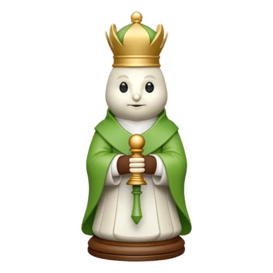 eco-hacktivist white bishop chess piece sticker