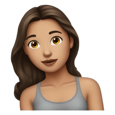 Brunette girl in love sticker