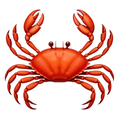 A live crab with only eight legs and two pincers sticker