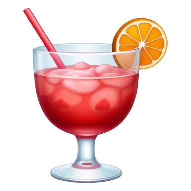 A sweet, red-colored beverage, made with fruit or syrup, often served cold and refreshing, symbolizing traditional drinks like sherbet sticker