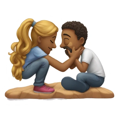 a foot kissing a foot sticker