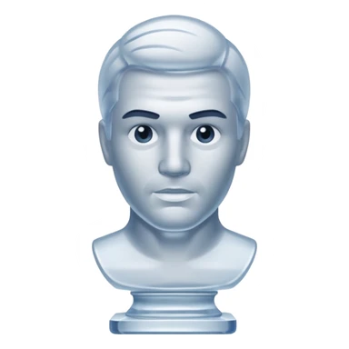 ice Sculpture bust man sticker