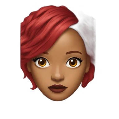 rihanna red hair phase sticker