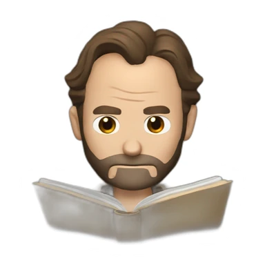 Rick grimes reading sticker