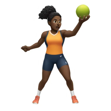 black woman throwing shot put sticker