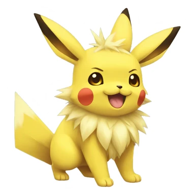 Pikachu-Eevee-Jolteon full body sticker