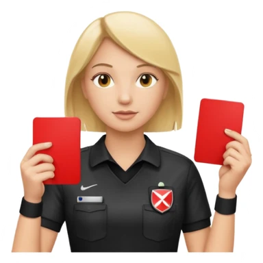 Fille arbitre carte rouge sticker