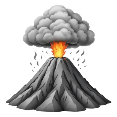 dry volcano, smoke sticker