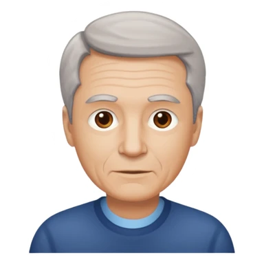 ahora hazme una hombre blanco viejito con el pelo corto y cafe oscuro sticker