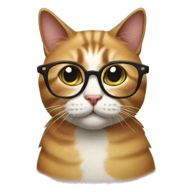 Cat wit glasses sticker