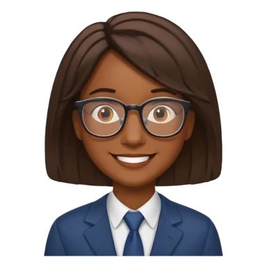 A school principal of African descent with medium-length hair. sticker