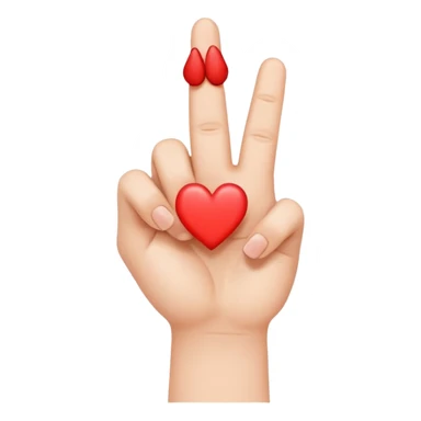 Finger heart with middle finger sticker