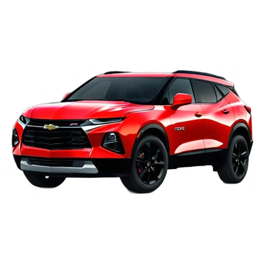 2020 red Chevrolet blazer black wheels black logo sticker