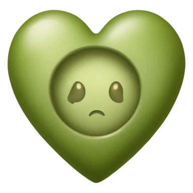 A heart green olive sticker